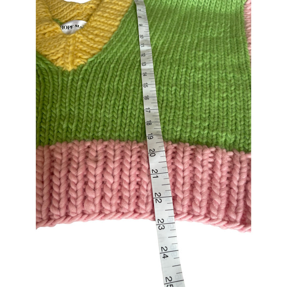 Free People Hope Macaulay Cartoon Vest Top Sz L/XL Chunky Knit Handmade Luxury - Picture 12 of 14